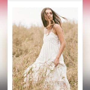 SPELL |  Peaches Dress Midi Slip Lace Off White M